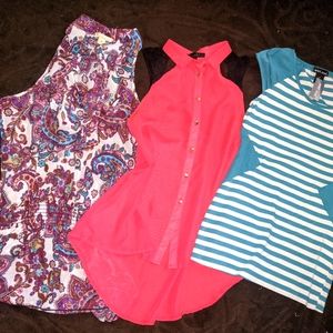 Bundle Forever 21 Wet Seal Tank Tops Shirts Halter Lace Juniors Medium